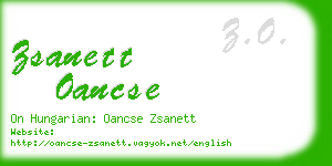 zsanett oancse business card